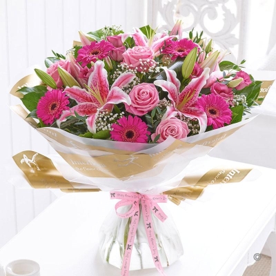Extra Large Mothers Day Pink Radiance Hand tied