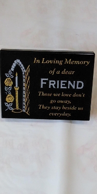 Friend Granite Plaque