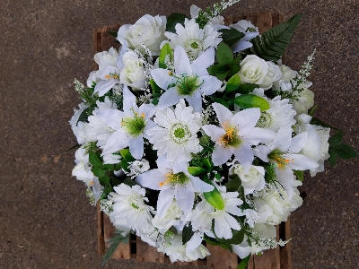 White Artificial Wreath