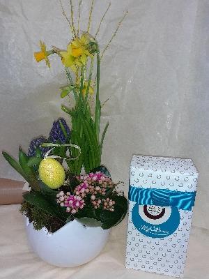 Hatched Easter Arrangement and Chocolates