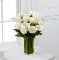 White Rose and Calla Lily Vase *