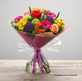 Happy Birthday Kaleidoscope Burst Hand tied