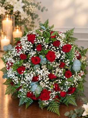 Beautiful Red Rose Wreath
