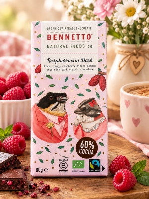 Bennetto Organic Fairtrade Vegan Gluten Free  Chocolate Bar