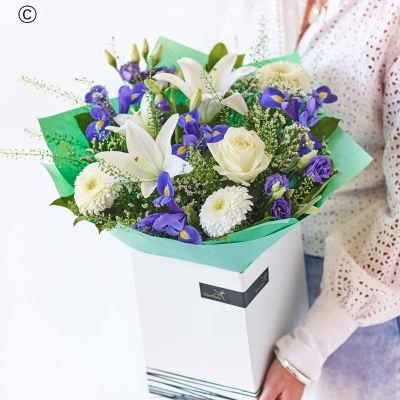Brillant Blue and White Bouquet