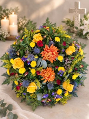 Golden Memory Wreath