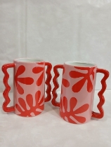 Art deco vase with handle