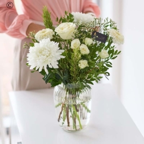 Neutral Bouquet in a Vase